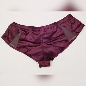ASOS Womens Dark Purple Satin & Tulle Triangle Shorts Size Small